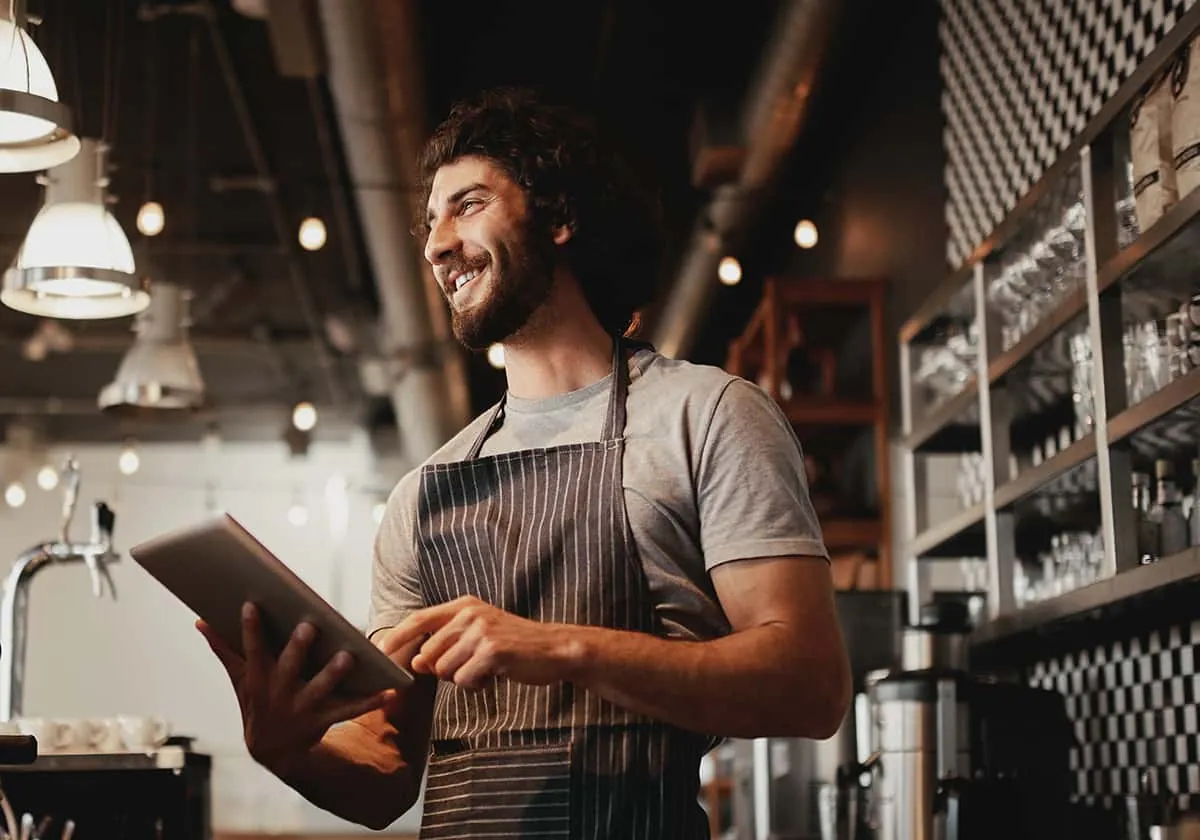 Man working in the kitchen